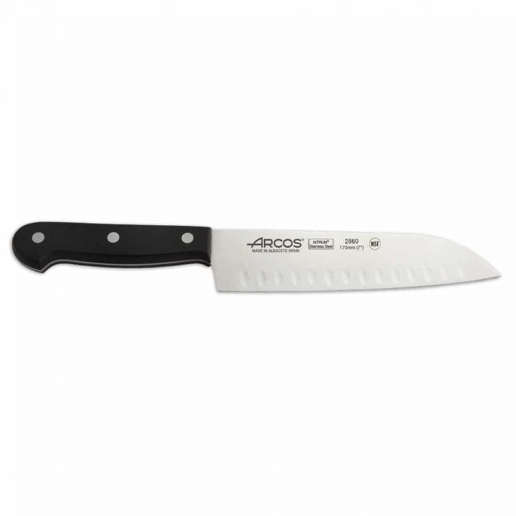 Εικόνα από Μαχαίρι Santoku, 170mm, Σειρά Universal, Μαύρη Λαβή, Arcos