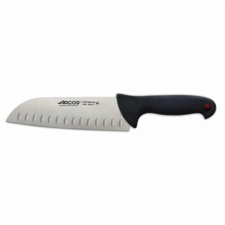 Εικόνα από Μαχαίρι Santoku, 180mm, Σειρά Colour Prof, Μαύρη Λαβή (color clips), Arcos