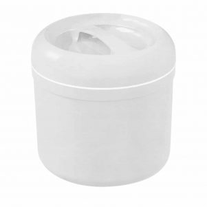 Εικόνα από Παγοδιατηρητής λευκός πλαστικός, άθραυστος, βιδωτό καπάκι, Φ29x27cm, 10Lt, με σxάρα