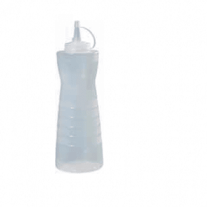 Μπουκάλι σερβιρίσματος «Κλεψύδρα» με καπάκι διάφανο 12oz GTSA Σετ των 10 τεμαχίων
