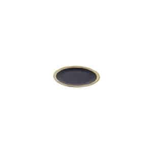 Ikona apo Πιάτο ρηχό πορσελάνης, φ13cm, Σειρά Golden Black, TBS Spain