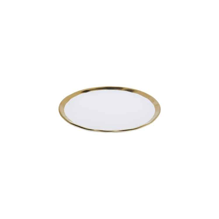 Ikona apo Πιάτο ρηχό πορσελάνης, φ20cm, Σειρά Golden White, TBS Spain